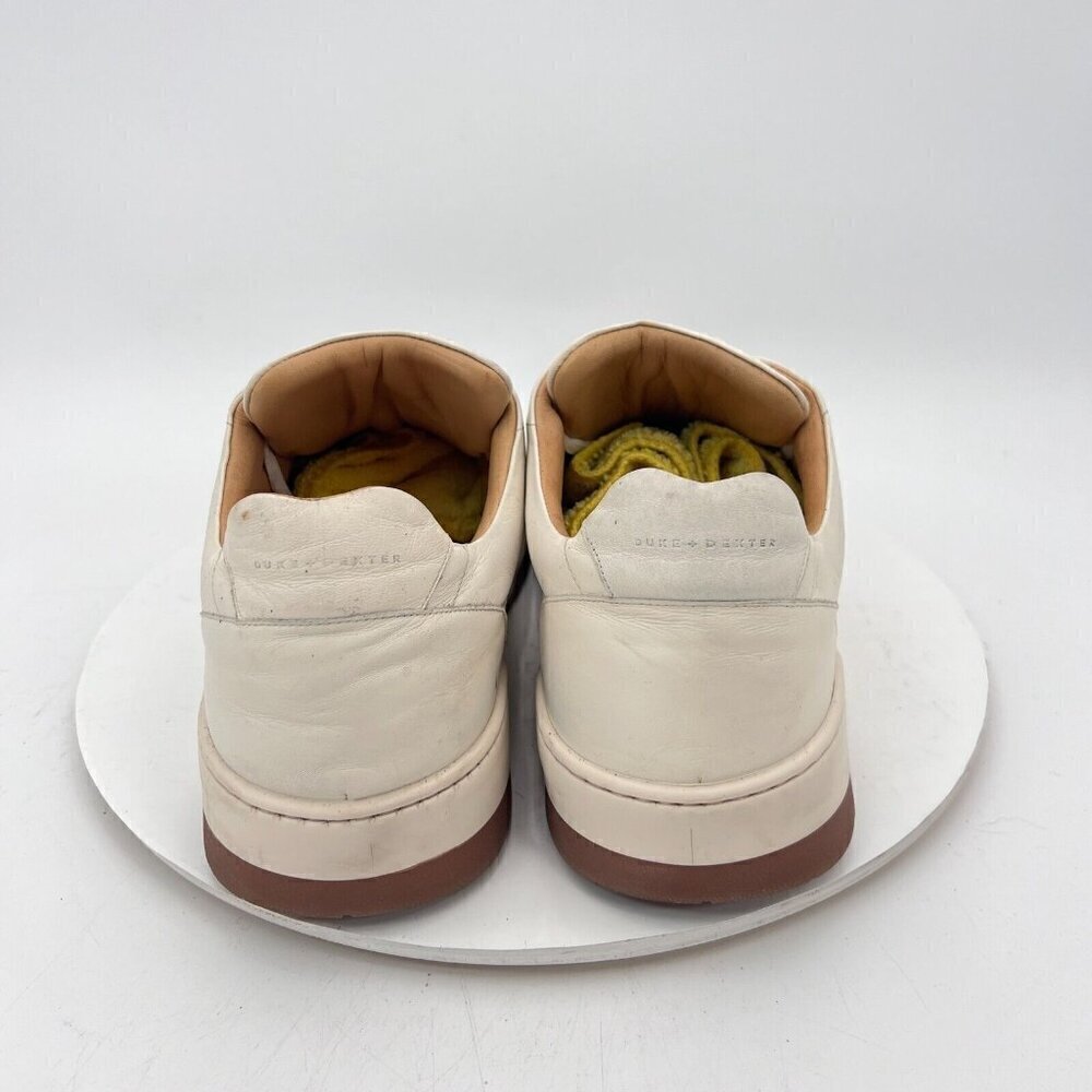 Duke & Dexter Men Size 10 Cream Ivory Perforated Leather Sneaker - Picture 6 of 16
